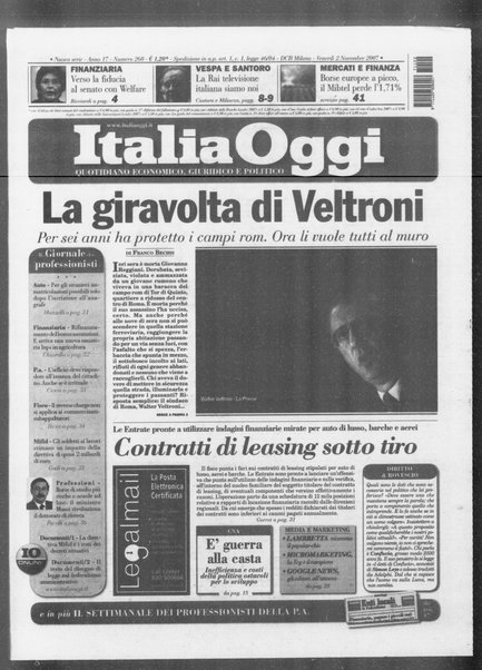 Italia oggi : quotidiano di economia finanza e politica